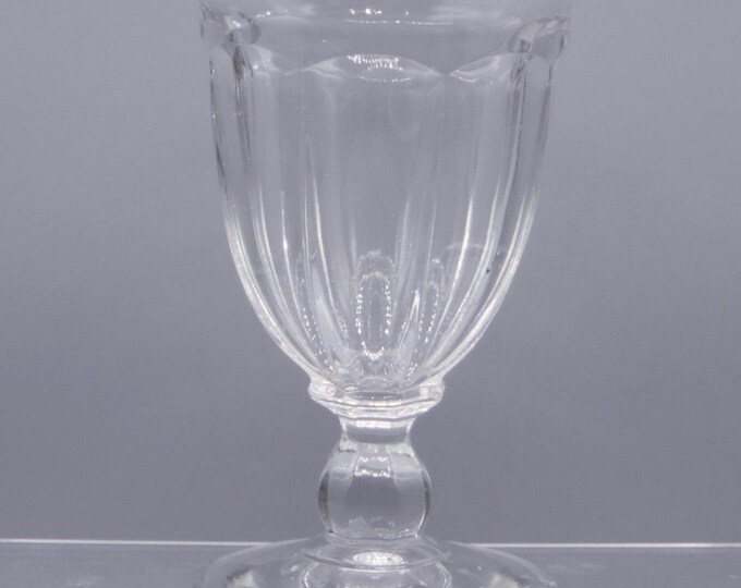 Early American Pressed/Flint Glass Water Goblet Multiple Makers, Bessemer Flute (a/k/a) 1850's/60's