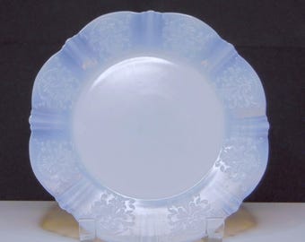 Depression Glass Plate, MacBeth - Evans Glass Company; American Sweetheart; Monax; 1930 - 1936