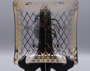 Vintage/MCM Glass Small Dish, Porter, Rooster, 1960s