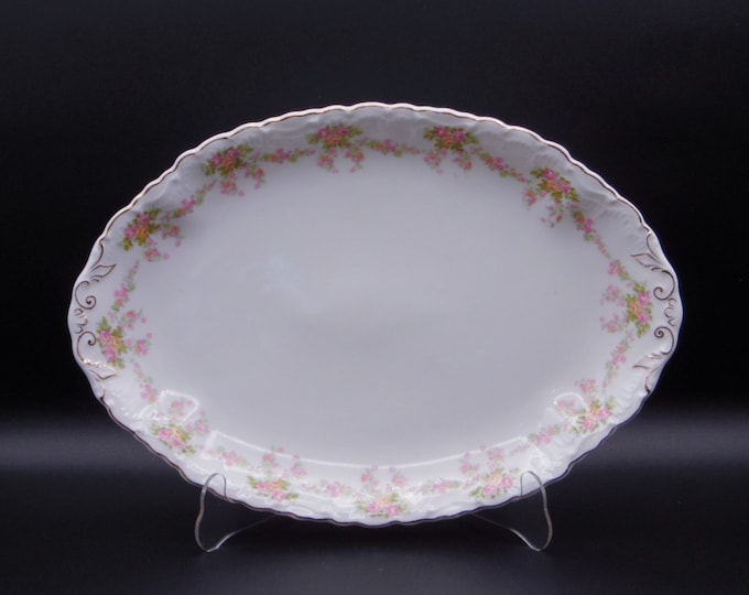 Porcelain platter, Thun'sche Klosterie Vienna Austria (Bohemia), Count Thun Factory, P H Leonard, 3369/37, 1885 - 1898