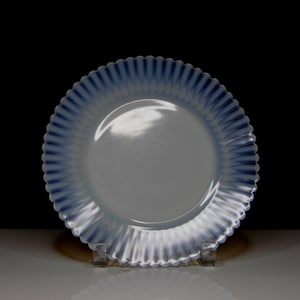 Depression Glass Plate, MacBeth - Evans Glass Company, Petalware, Monax, 1930 - 1940