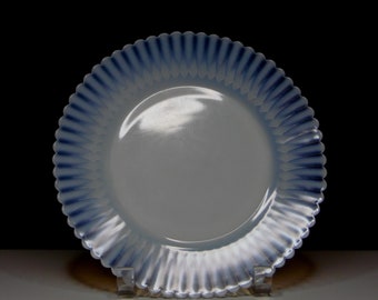 Depression Glass Plate, MacBeth - Evans Glass Company, Petalware, Monax, 1930 - 1940