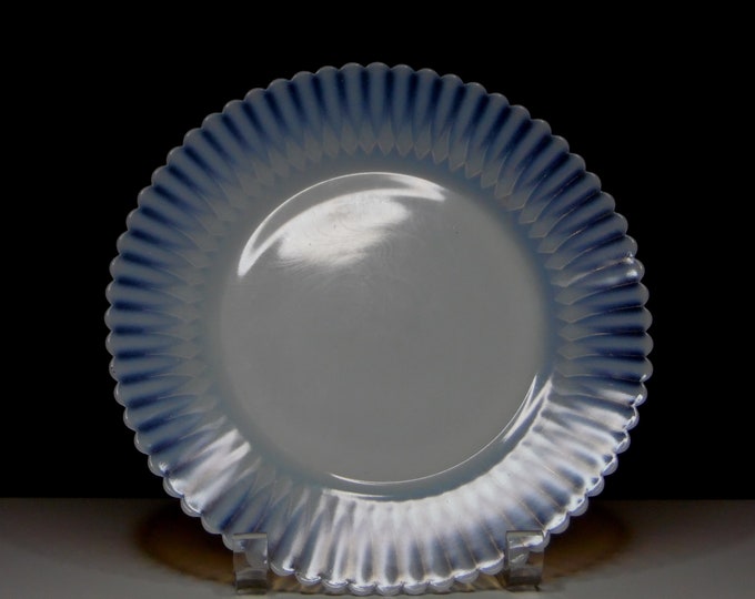Depression Glass Plate, MacBeth - Evans Glass Company, Petalware, Monax, 1930 - 1940