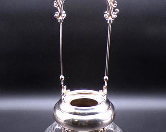 Antique Silver Plate Pickle Castor (Stand Only) R M Company, Quadruple Plate, #626, 1890s