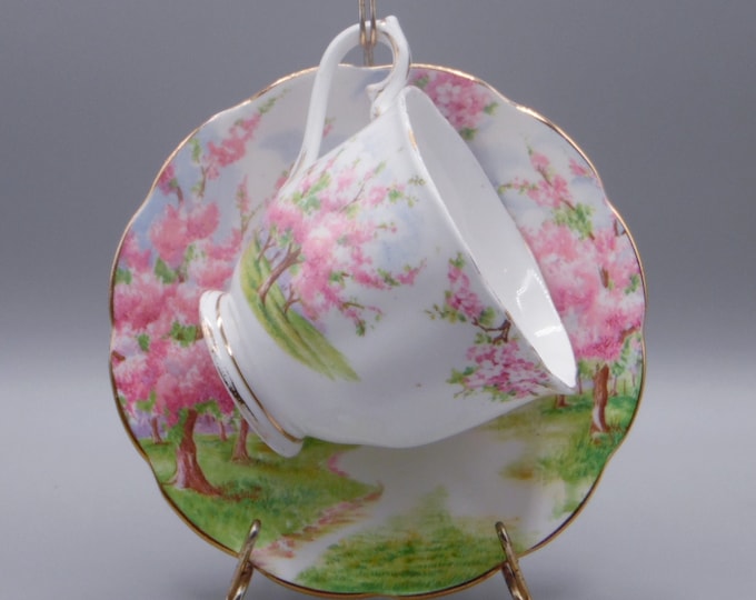 Vintage Porcelain (Bone China) Coffee/Tea Cup Royal Albert, England "Blossom Time" 1948 - 1997