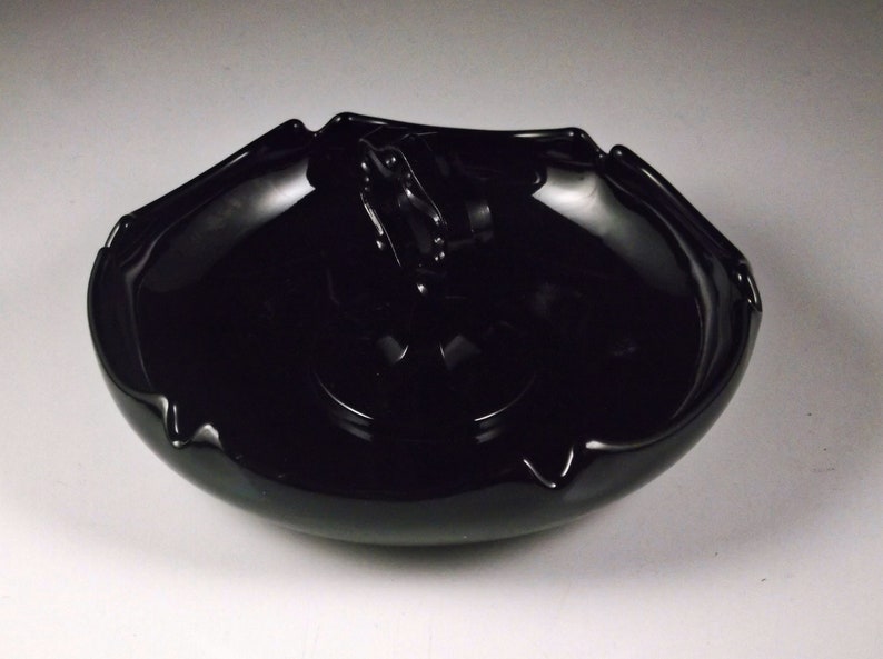 Elegant Era Glass VaseFerner L E Smith Glass Company Unknown Pattern Black Amethyst ca 1920-1930