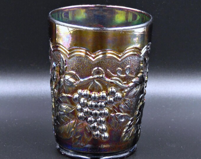 Amethyst Imperial Grape Carnival Tumbler, Imperial Glass 1911-1927