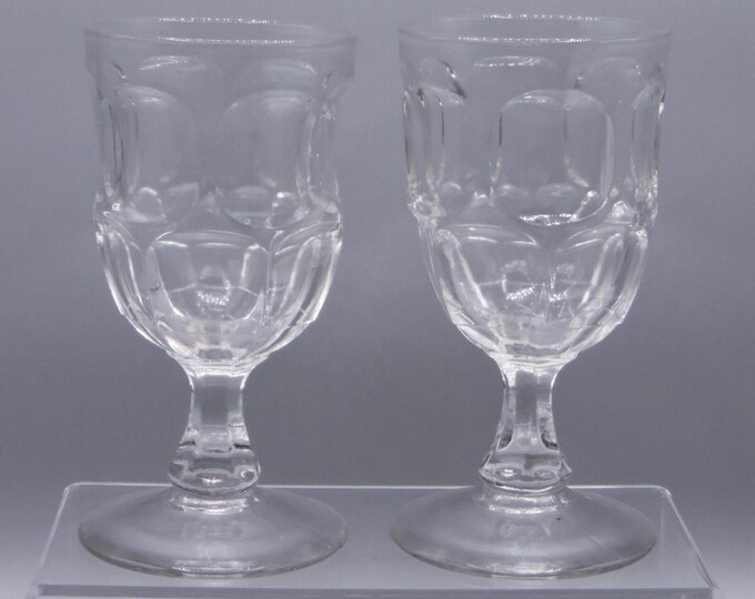 Early American Pressed Glass Water Goblet, Multiple Makers, Ashburton (aka) 1870s/80s