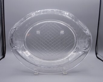 Early American Pressed Glass Platter, Atterbury And Company, Atterbury Grill Plate (a/k/a) c 1874