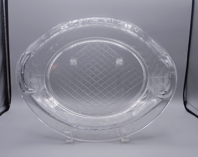Early American Pressed Glass Platter, Atterbury And Company, Atterbury Grill Plate (a/k/a) c 1874