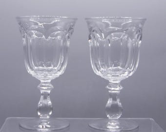 Early American Pressed Glass Water Goblet, A. H. Heisey and Company, Heisey #373; Colonial (OMN), intro 1913