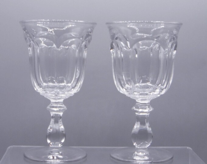 Early American Pressed Glass Water Goblet, A. H. Heisey and Company, Heisey #373; Colonial (OMN), intro 1913