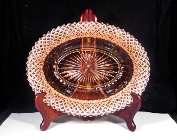 Depression Glass Oval Vegetable Bowl, Hocking Glass Company, Miss America, 1933 - 1937
