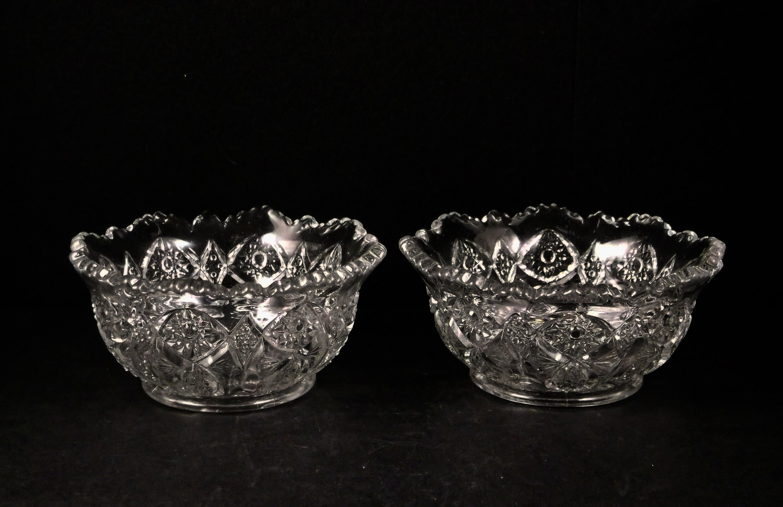 Early American Pressed Glass Individual Berry Bowl Unknown Maker