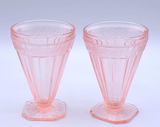 Depression Glass Tumbler, Jeannette Glass Company, Adam, Pink, 1932-1934
