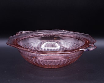 Depression Glass Vegetable Bowl, Hocking Glass Company, Mayfair AKA Open Rose, Pink 1931 - 1937