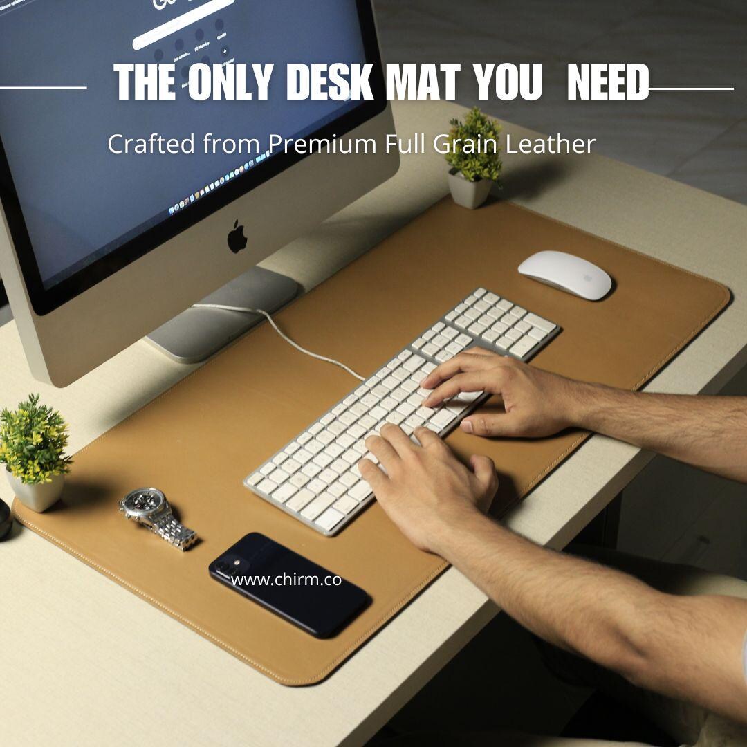 Custom Leather Desk Mat - Personalized Desk Pad, Premium Office Gift ...