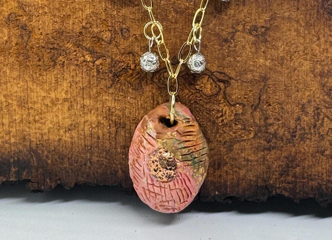 Handmade Lava Stone Chain Necklace - Etsy
