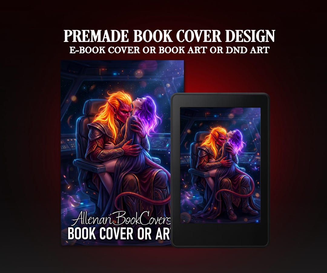 Premade Sci-fi Romance Book Cover, Alien Couple (digital Download ...