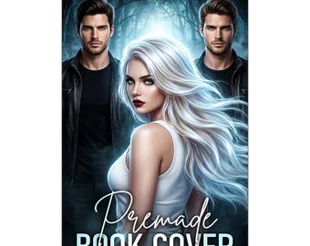 Paranormal Dark Romance Premade Book Cover, Werewolf Fantasy Ebook, Two Males, Reverse Harem