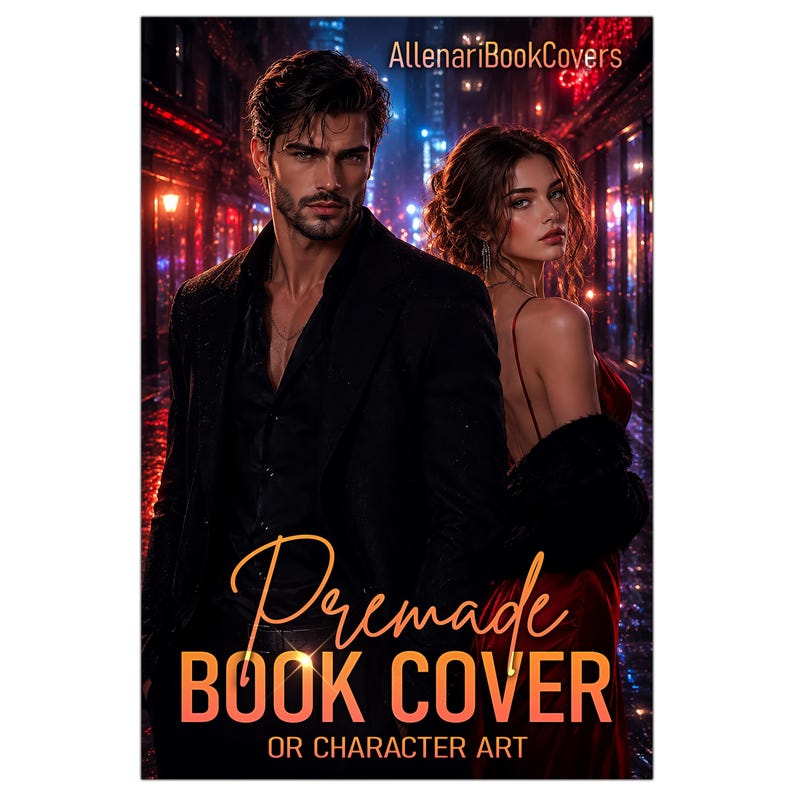 Dark Romance Ebook Cover, Mafia Boss Art, Passionate Couple, Forbidden Love Story Design