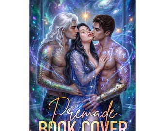 Premade Harem Book Cover, Sensual Trio Artwork, Celestial Illustration, Spicy Fantasy Novel Design