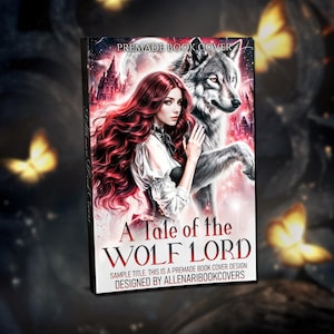 Fantasy Romance Book Cover, Werewolf Romantasy Premade, Alpha Shifter Love eBook Art, Castle and Moon Design, YA Paranormal Digital Cover
