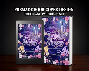 Premade Cozy Fantasy Book Cover, Dragon Romantasy Illustration, Magic Castle Design (Ebook & Paperback)