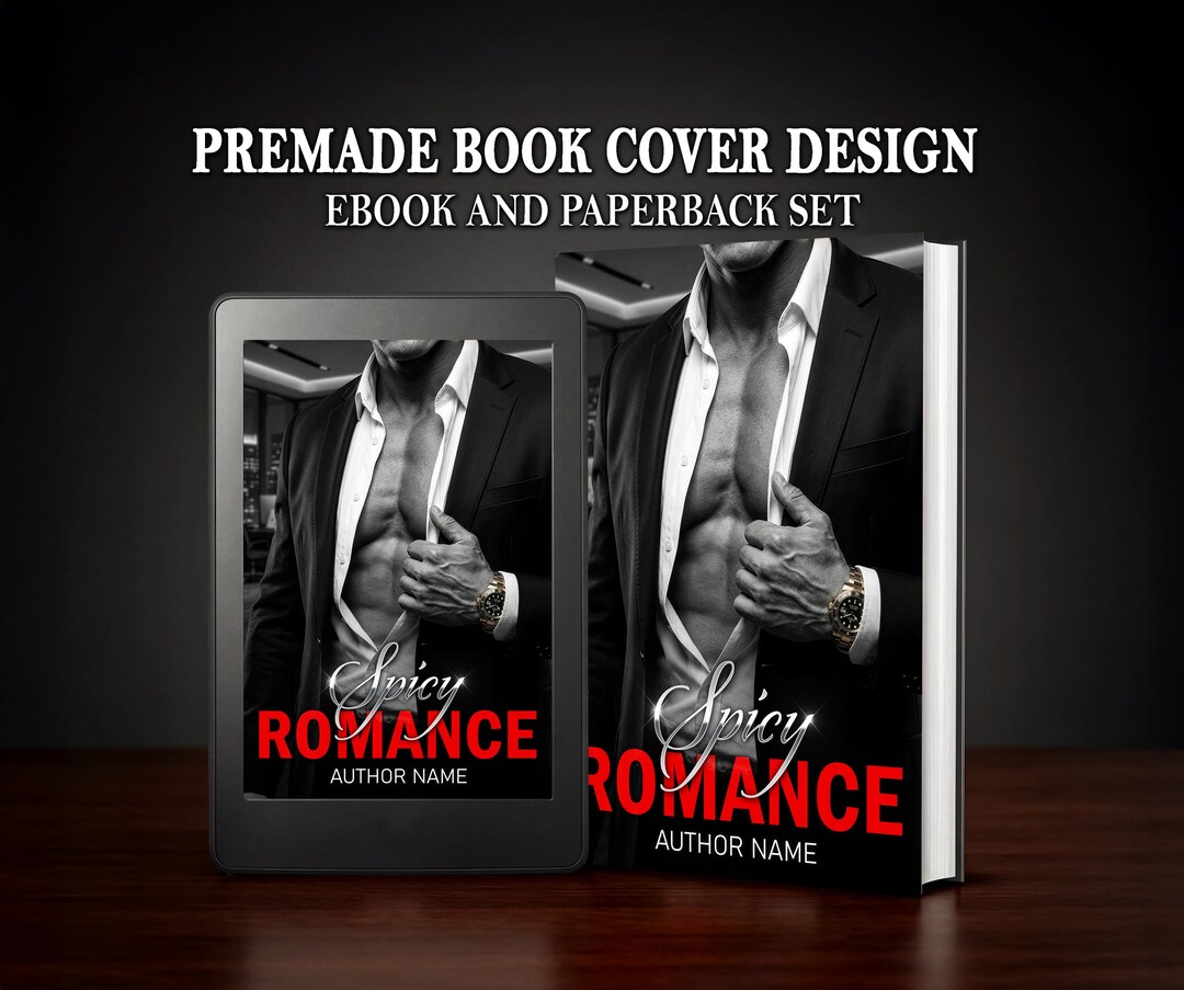Dark Romance Premade Book Cover for Contemporary Novels or Billionaire