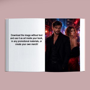 Dark Romance Ebook Cover, Mafia Boss Art, Passionate Couple, Forbidden Love Story Design