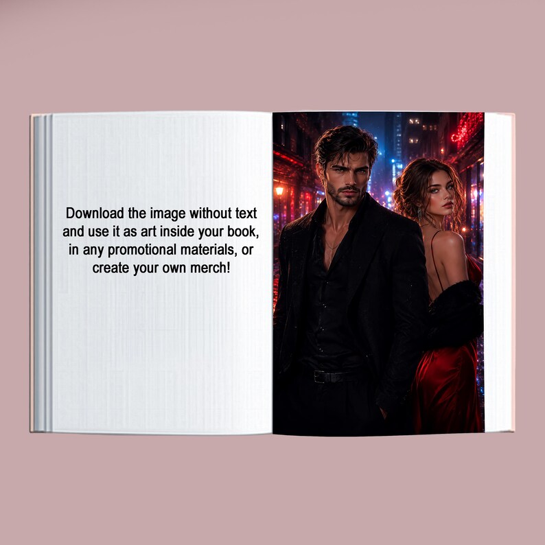 Dark Romance Ebook Cover, Mafia Boss Art, Passionate Couple, Forbidden Love Story Design