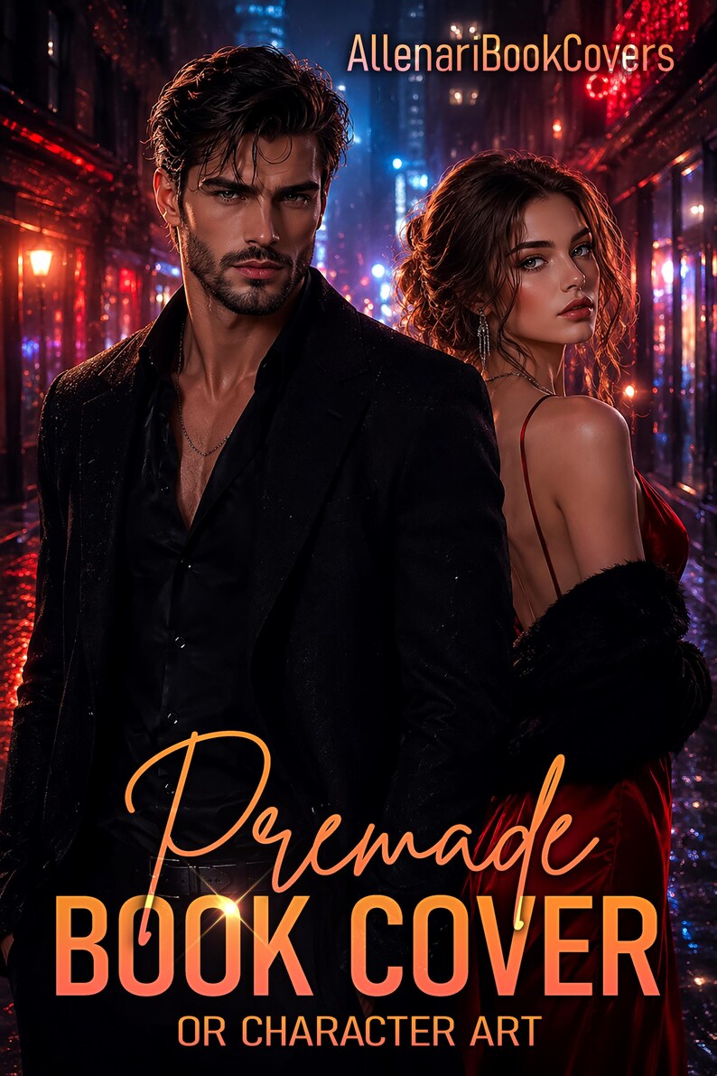 Dark Romance Ebook Cover, Mafia Boss Art, Passionate Couple, Forbidden Love Story Design