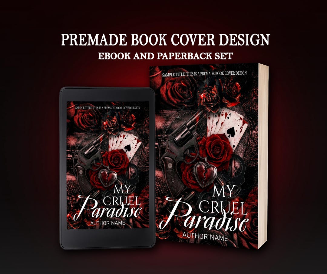 Dark Romance Premade Book Cover Design for Mafia Thriller or