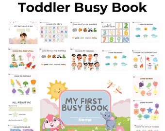 Toddler Learning Binder | Preschool Busy Book (Digital Download)