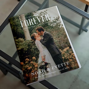Wedding Magazine Template | Editable Canva Wedding Program | Printable Ceremony Booklet image 7