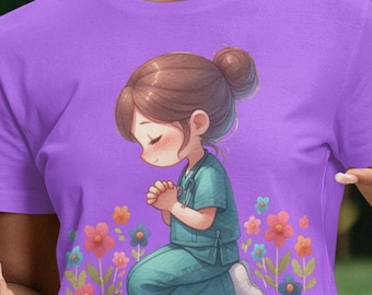 Maglietta con preghiera per infermieri: regalo per operatori sanitari cristiani