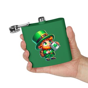 Leprechaun Stainless Steel Flask - St. Patrick&#39;s Day Gift