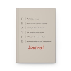 PRAYER Acronym Journal - Faith-Based Guided Prayer Journal | Praise, Repent, Ask, Yield, Embrace, Record | Christian Devotional Notebook