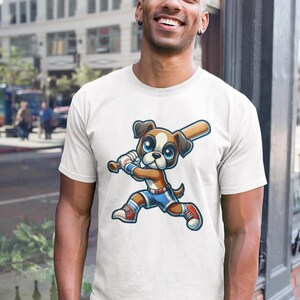 Boxer Dog Baseball Tee, Cute Dog Graphic Shirt, Animal Lover Gift, Casual Unisex Top, Pet Owner Apparel