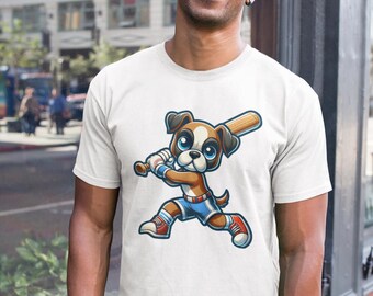 Maglietta da baseball con cane Boxer, maglietta con grafica di cane carino, regalo per amanti degli animali, top casual unisex, abbigliamento per proprietari di animali domestici
