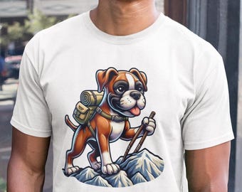 Maglietta da escursionismo con cane Boxer: regalo divertente per gli amanti degli animali