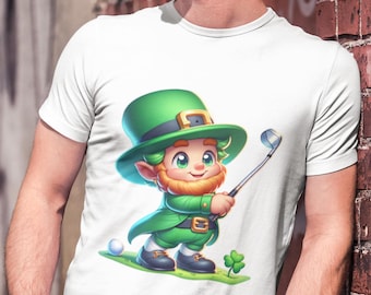 Maglietta da golf Leprechaun di San Patrizio: maglietta unisex in cotone