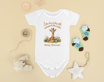 Body per neonati a forma di giraffa: tutina personalizzata realizzata in modo meraviglioso e meraviglioso