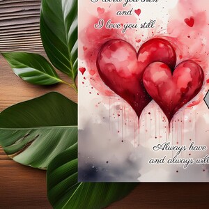 Printable Card - Love You Always - Anniversary - Valentines - Wedding - Digital Download