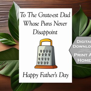Druckbare Karte - Grate-est Dad - Happy Father's Day - Digital Download