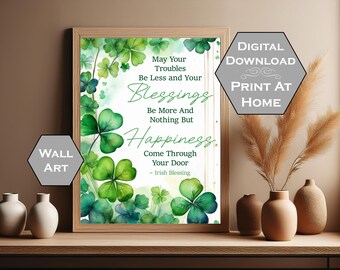 Irish Blessing Wall Art - St. Patrick's Day Art