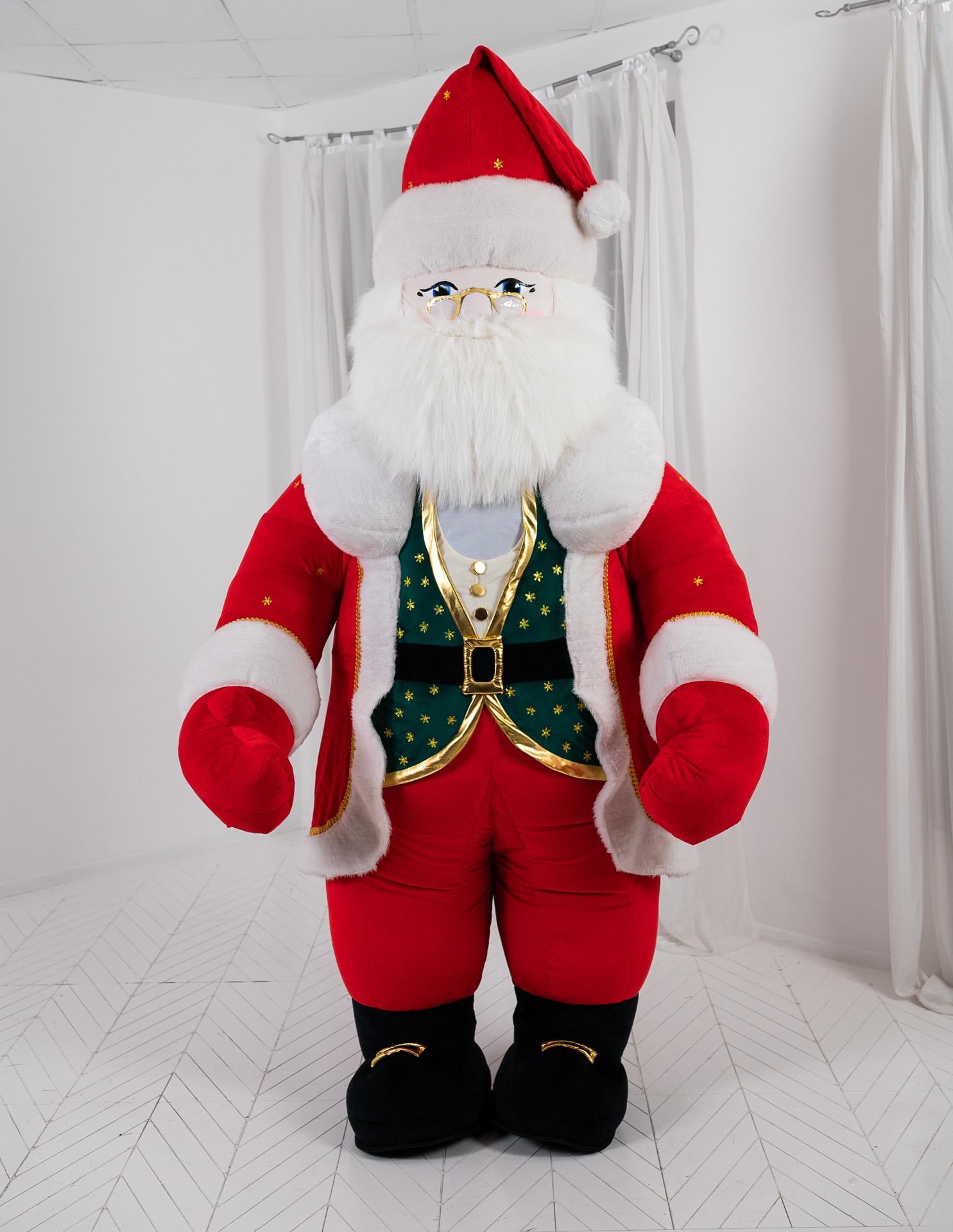 Disfraz inflable de Papá Noel de lujo España - Main Image