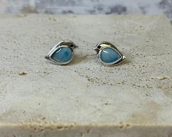 Bird Earrings, Bird Stud Earrings, Cute Bird Earrings, Minimalist Silver Bird Earrings, Gift For Her, Bird Lover Gift Idea