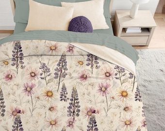 Wildflower Floral Duvet Cover: Boho Botanical Bedding