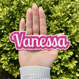 Adesivo olografico personalizzato con nome / Decalcomania in vinile impermeabile